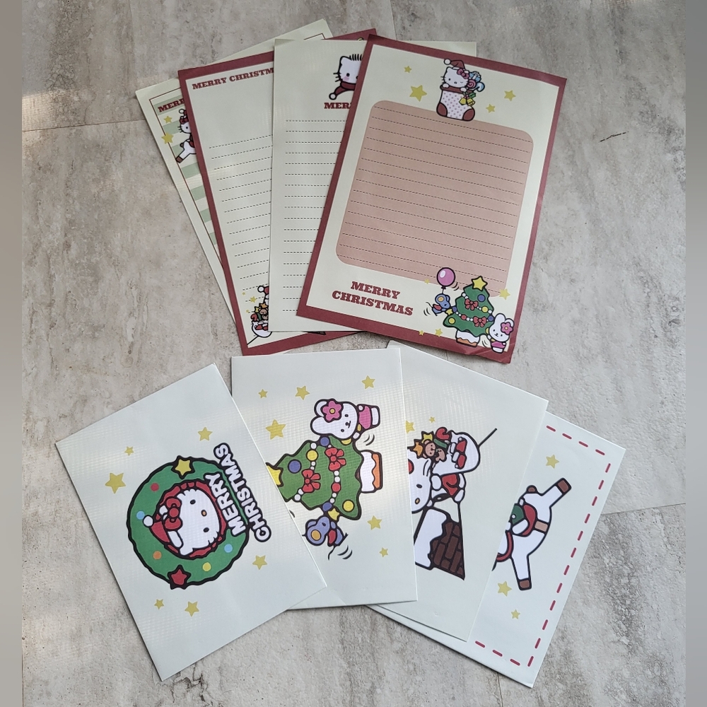 HELLO KITTY Holiday Stationery Set NEW